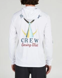 Salty Crew Tailed White Hood Sunshirt -Salty Crew 20135453 WHT OMBACK