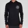 Salty Crew Lateral Line Black Hood Sunshirt -Salty Crew 20135454 BLK OMFRONT