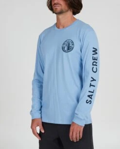 Salty Crew In Fishing We Trust Marine Blue L/S Premium Tee -Salty Crew 20135457 MRBLU OMSIDELEFT