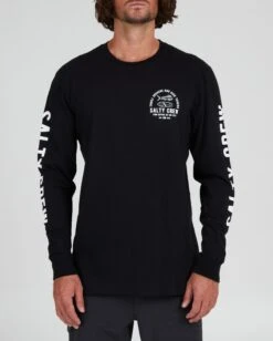 Salty Crew Lateral Line Black L/S Standard Tee