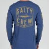Salty Crew Fishery Navy Heather L/S Standard Tee -Salty Crew 20135462 NVYHEA OMBACK