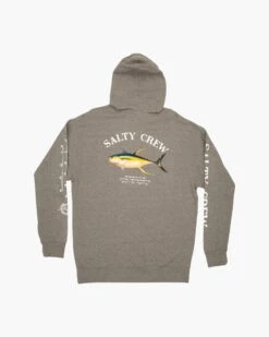 Salty Crew Ahi Mount Gunmetal Heather Hood Fleece -Salty Crew 20335010 GUNHEA BACK