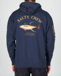 Salty Crew Ahi Mount Navy Heather Hood Fleece -Salty Crew 20335010 NAVYHEA OMBACK 41b95b15 b7e3 42de a6e1 371b72e98d37