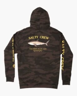 Salty Crew Bruce Boys Black Camo Hood Fleece