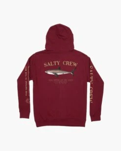 Salty Crew Bruce Boys Burgundy Hood Fleece -Salty Crew 20335029Y BUR BACK