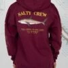 Salty Crew Bruce Boys Burgundy Hood Fleece