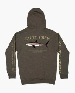 Salty Crew Bruce Boys Charcoal Heather Hood Fleece