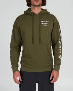 Salty Crew Bruce Army Hood Fleece