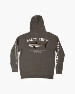 Salty Crew Bruce Charcoal Hood Fleece -Salty Crew 20335029 CHAR BACK