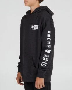 Salty Crew Alpha Flag Boys Charcoal Heather Fleece -Salty Crew 20335063Y CHARHEA OMSIDELEFT