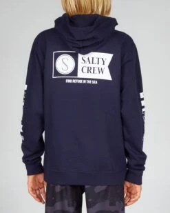 Salty Crew Alpha Flag Boys Navy Fleece