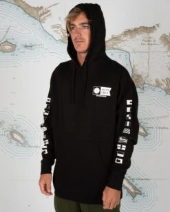 Salty Crew Alpha Black Hood Fleece -Salty Crew 20335063 BLK OMSIDELEFT
