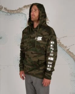 Salty Crew Alpha Camo Hood Fleece -Salty Crew 20335063 CAMO OMSIDELEFT