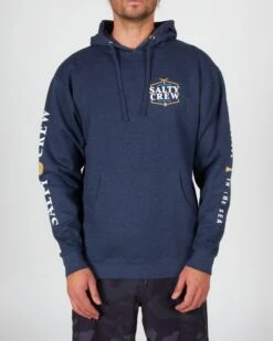 Salty Crew Skipjack Navy Heather Hood Fleece