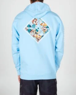 Salty Crew Tippet Lineup Light Blue Hood Fleece -Salty Crew 20335215 LIGHTBLUE OMBACK