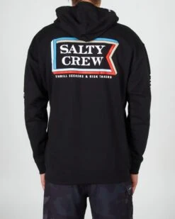 Salty Crew Layers Black Hood Fleece -Salty Crew 20335218 BLK OMBACK
