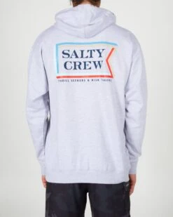 Salty Crew Layers Grey Heather Hood Fleece