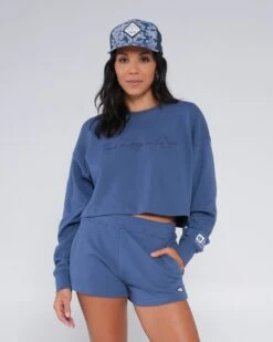 Salty Crew Beach Day Blue Steel Crew