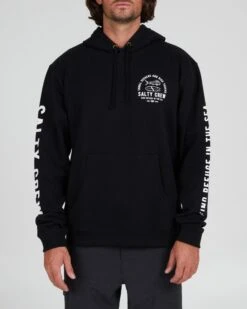 Salty Crew Lateral Line Black Hooded Fleece