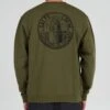 Salty Crew In Fishing We Trust Army Crew Fleece -Salty Crew 20335252 ARMY OMBACK