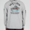 Salty Crew Fishing Charters Heather Grey Hood Fleece -Salty Crew 20335253 HEAGRY OMBACK