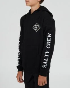 Salty Crew Tippet Shores Fill Boys Black Fleece -Salty Crew 20335254Y BLK OMSIDELEFT