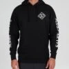 Salty Crew Tippet Shores Fill Black Hood Fleece -Salty Crew 20335254 BLK OMFRONT