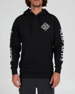 Salty Crew Tippet Shores Fill Black Hood Fleece