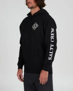 Salty Crew Tippet Shores Fill Black Hood Fleece -Salty Crew 20335254 BLK OMSIDELEFT