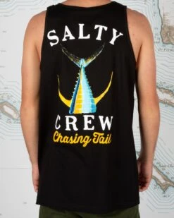 Salty Crew Tailed Black Tank