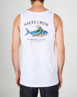 Salty Crew Rooster White Tank