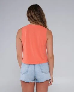 Salty Crew Fine Line Hot Coral Cropped Tank -Salty Crew 20635126W HCO 2