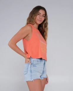 Salty Crew Fine Line Hot Coral Cropped Tank -Salty Crew 20635126W HCO 3