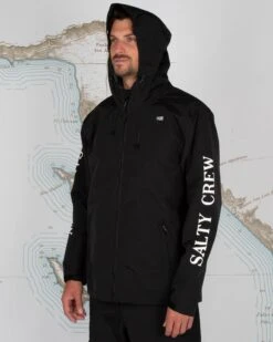 Salty Crew Pinnacle Black Jacket -Salty Crew 20935050 BLK OMSIDELEFT