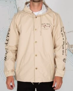 Salty Crew Bruce Cream Snap Jacket
