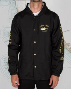 Salty Crew Ahi Mount Black Snap Jacket
