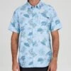 Salty Crew Feeding Frenzy Light Blue S/S UV Woven -Salty Crew 21035062 LBL OMFRONT
