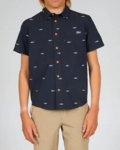 Salty Crew Bruce Boys Black S/S Woven