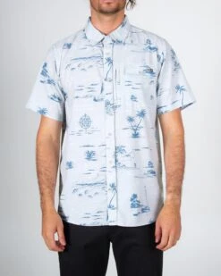 Salty Crew Seafarer Grey S/S Tech Woven