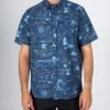 Salty Crew Seafarer Navy S/S Tech Woven -Salty Crew 21035097 NAVY OMFRONT
