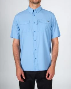 Salty Crew Charter Marine Blue S/S Tech Woven