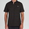 Salty Crew Ahoy Black S/S Polo -Salty Crew 21135040 BLK OMFRONT