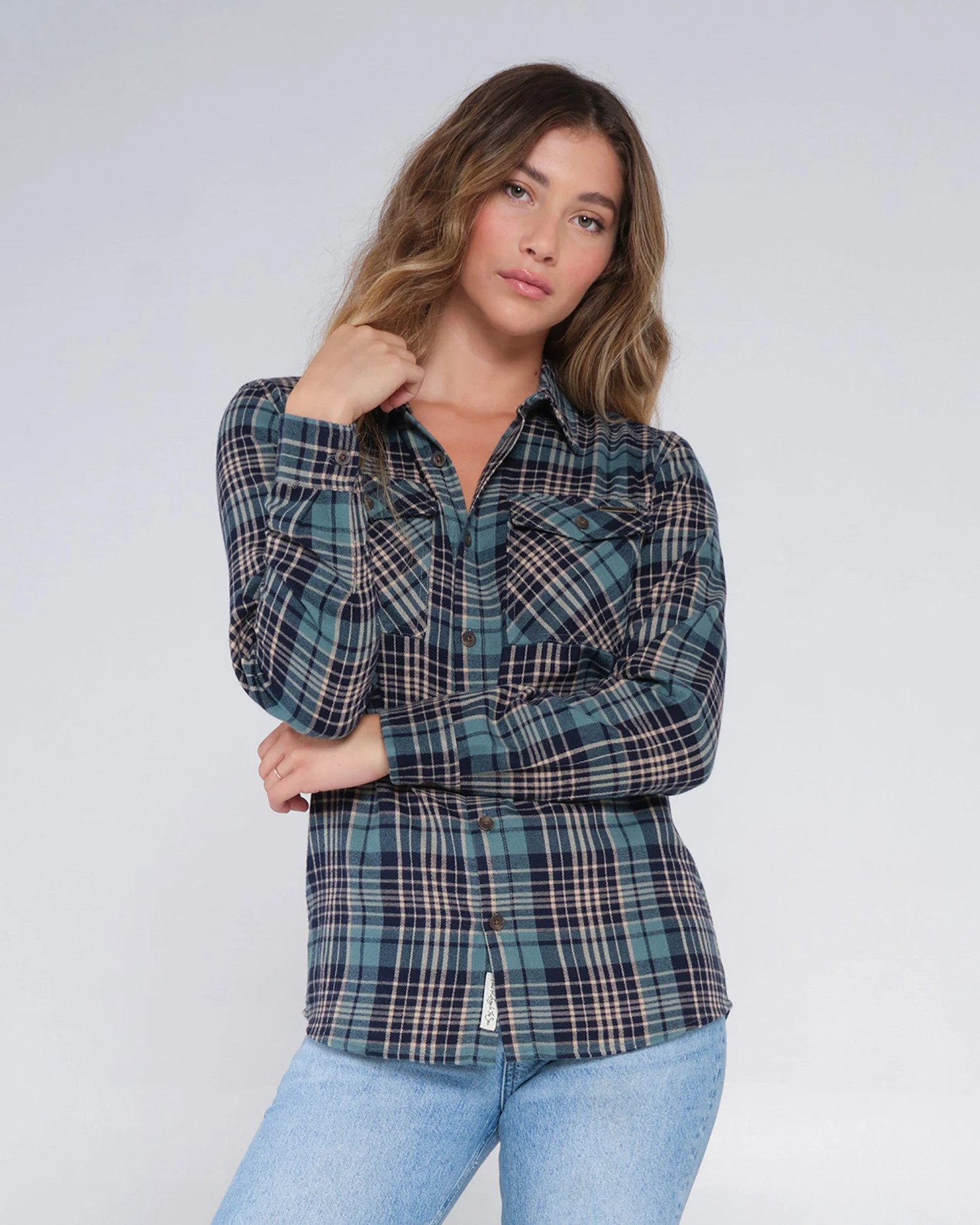Salty Crew Long Haul Atlantic Green Flannel 3 Salty Crew Long Haul Atlantic Green Flannel