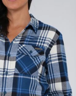 Salty Crew Long Haul Denim Flannel 9 Salty Crew Long Haul Denim Flannel -Salty Crew 21435039W DNM 4