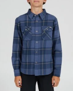 Salty Crew First Light Boys Navy Blue L/S Flannel
