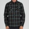 Salty Crew Herdsman Black/Spruce Flannel -Salty Crew 21435041 BLKSPU OMFRONT