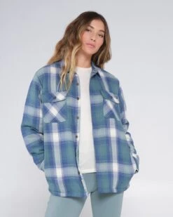 Salty Crew Chore Atlantic Green Shacket