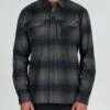 Salty Crew Fathom Black Tech Flannel -Salty Crew 21435057 BLK OMFRONT