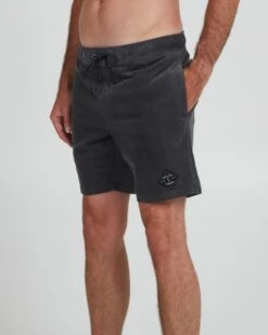 Salty Crew Sandbar Vintage Black Corduroy Elastic Short -Salty Crew 30035036 VINTBLK OMSIDELEFT