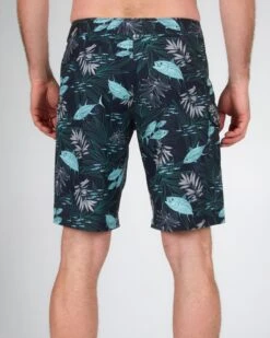 Salty Crew Lowtide Black/Aqua Boardshort 18 Salty Crew Lowtide Black/Aqua Boardshort -Salty Crew 30335084 BLKAQUA OMBACK